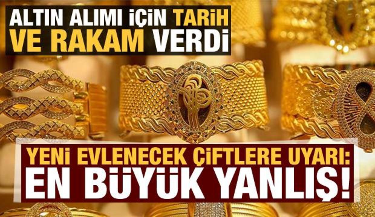 İslam Memiş evlenecek çiftlere, altın alımı için tarih verip can alıcı uyarıyı yaptı!