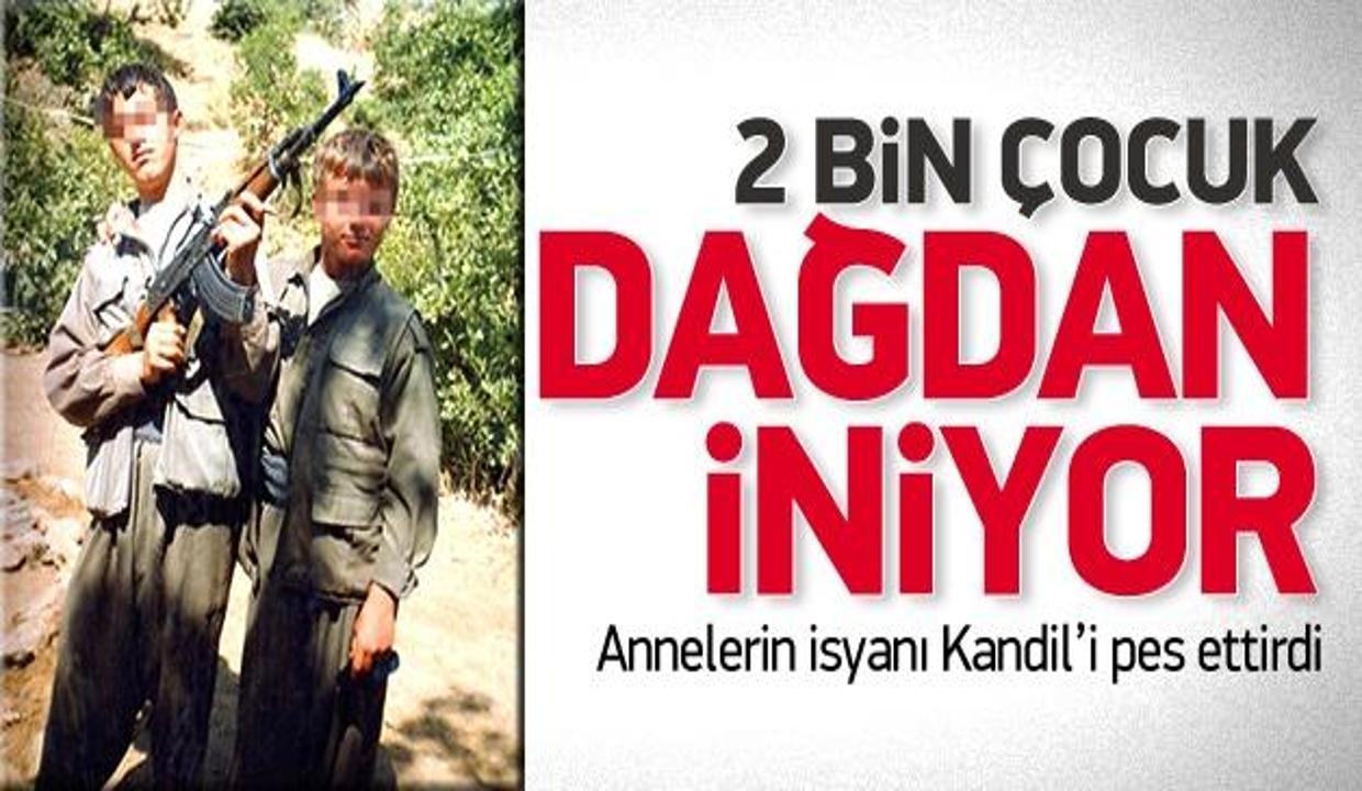 2 bin &ccedil;ocuk dağdan iniyor