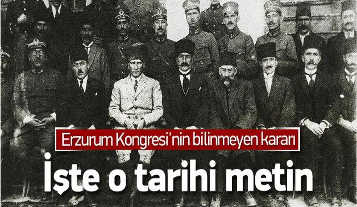 Erzurum Kongresi'nin gizlenen gerçekleri