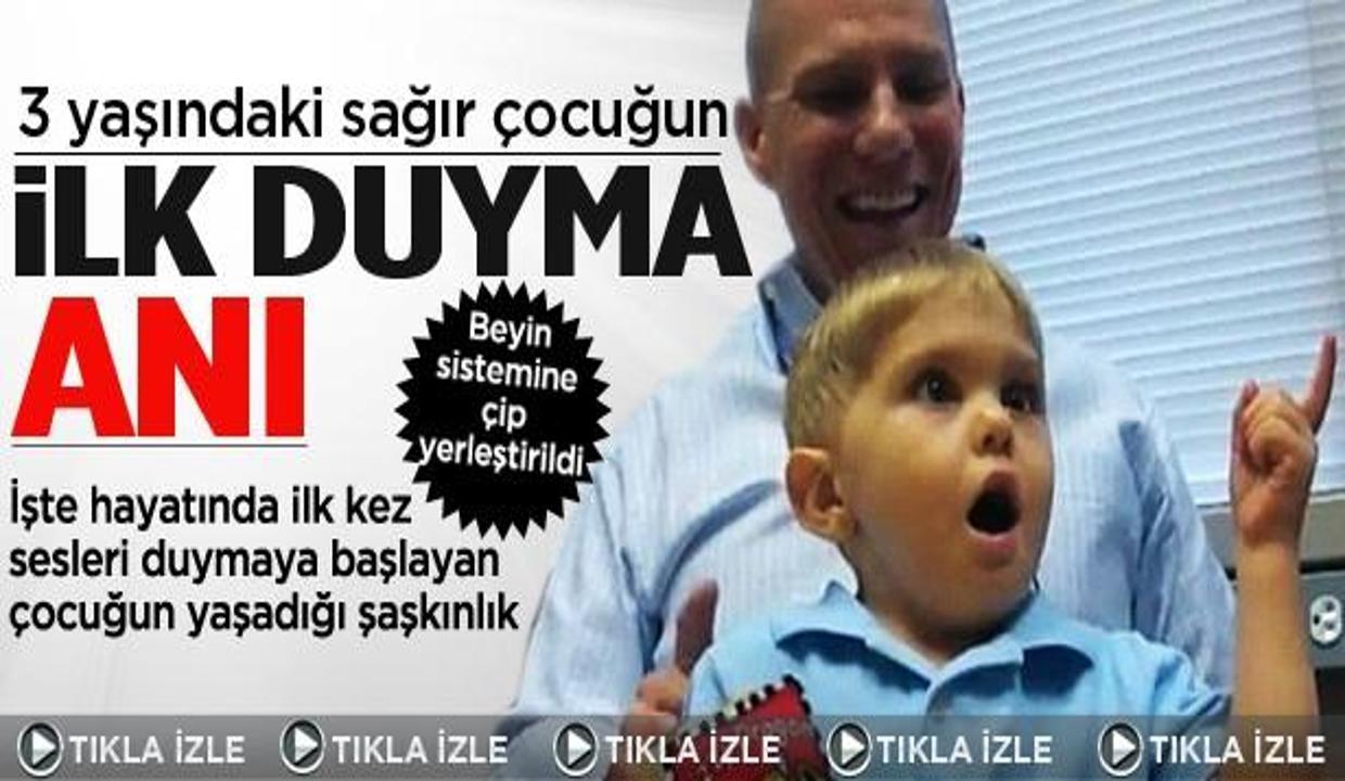 İşte sağır çocuğun ilk duyma anı