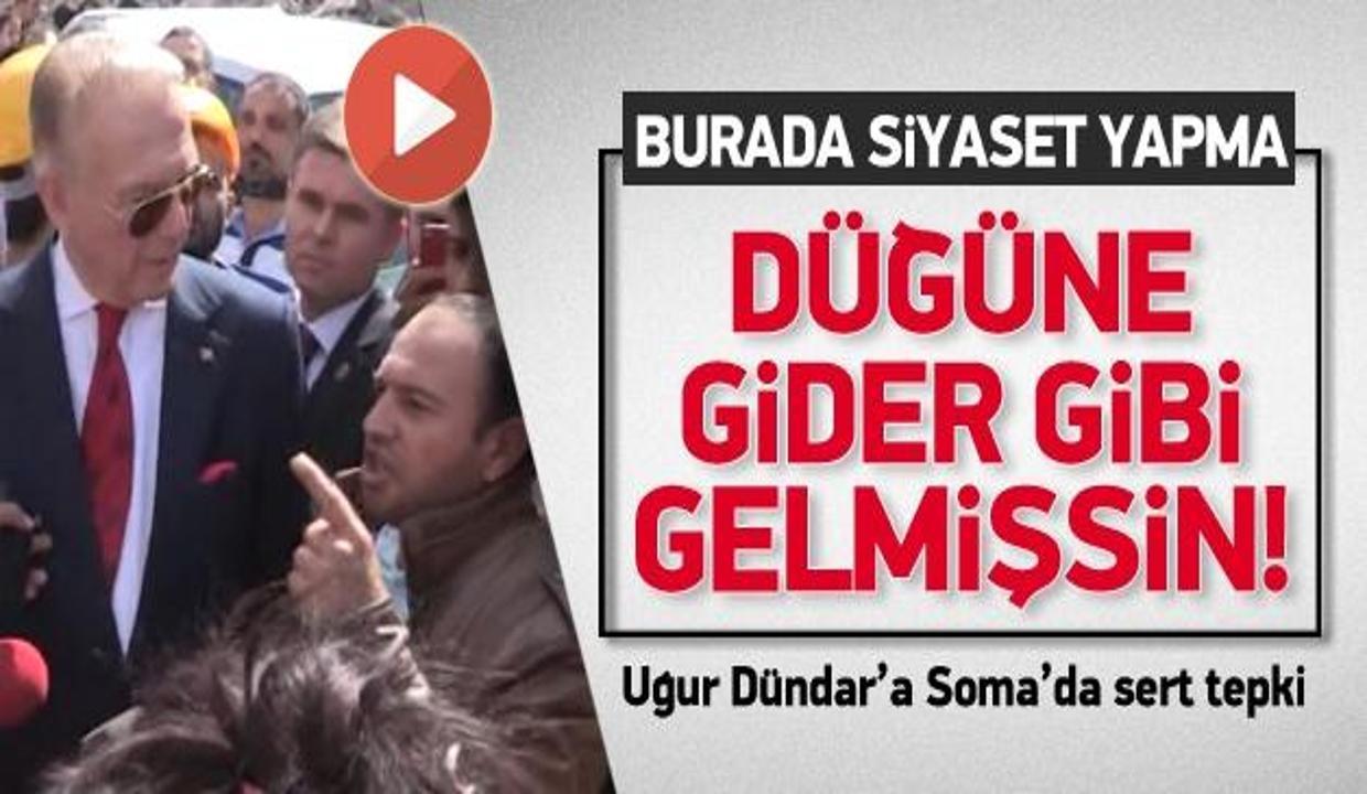 Uğur Dündar'a Soma'da protesto!