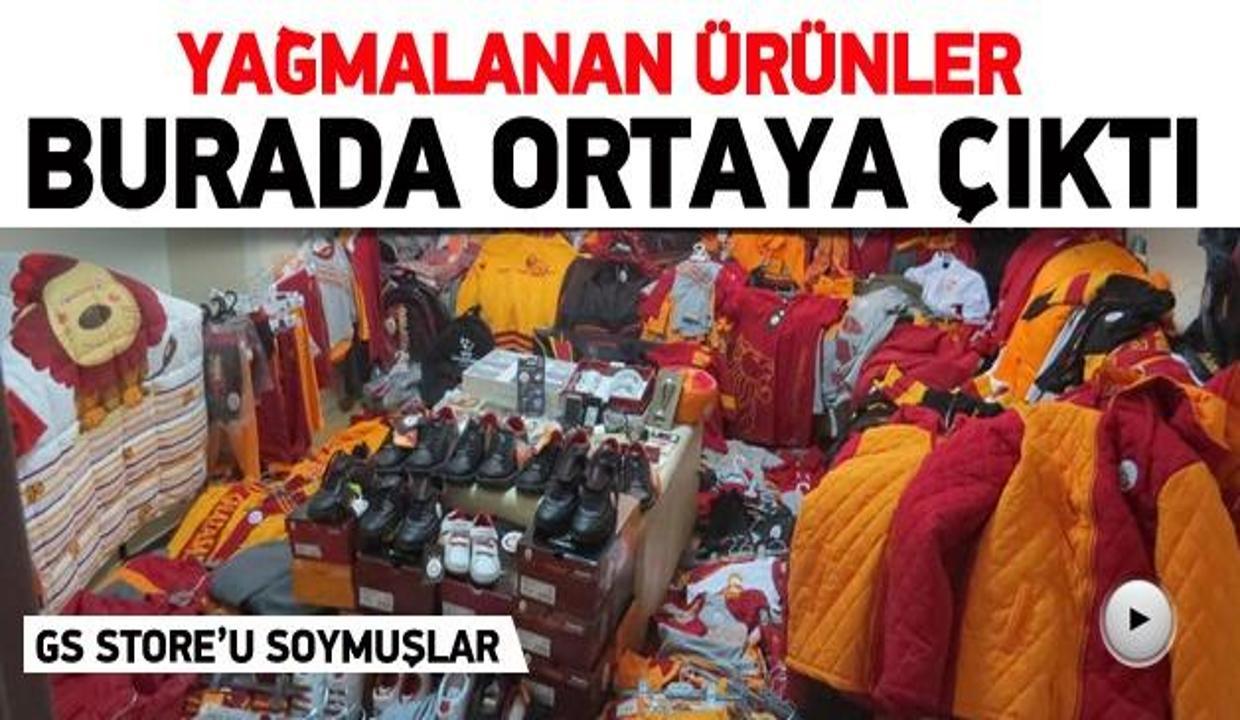 Yağmalanan GS Store ürünleri bulundu Tüm Spor Haber