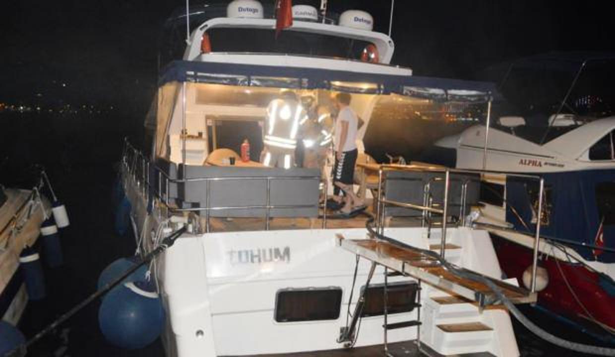 Bebek Sahili�nde korkutan tekne yangını GÜNCEL Haberleri