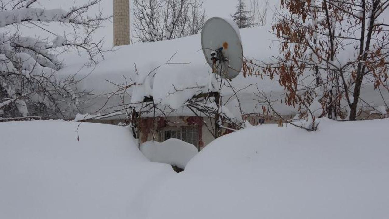 Bitlis'te şaşkına çeviren manzara: Evler kardan kayboldu