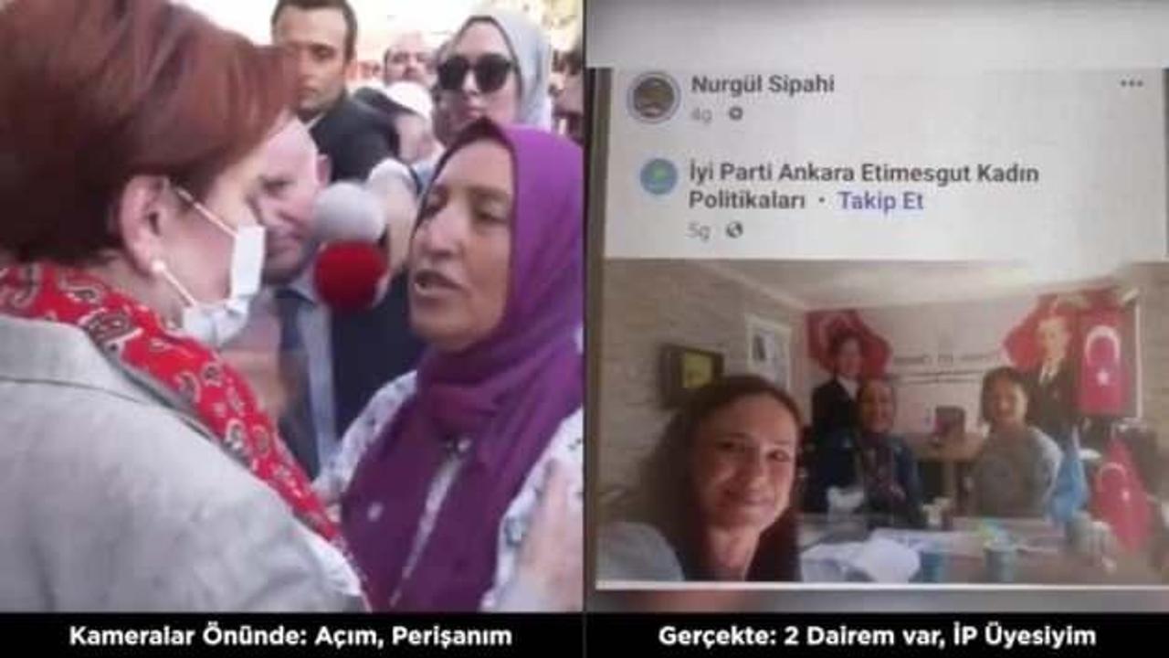 Tiyatro ortaya çıktı! Akşener'e "Açım, ölüyorum" diyen kadın İYİ Partili çıktı - Video 7