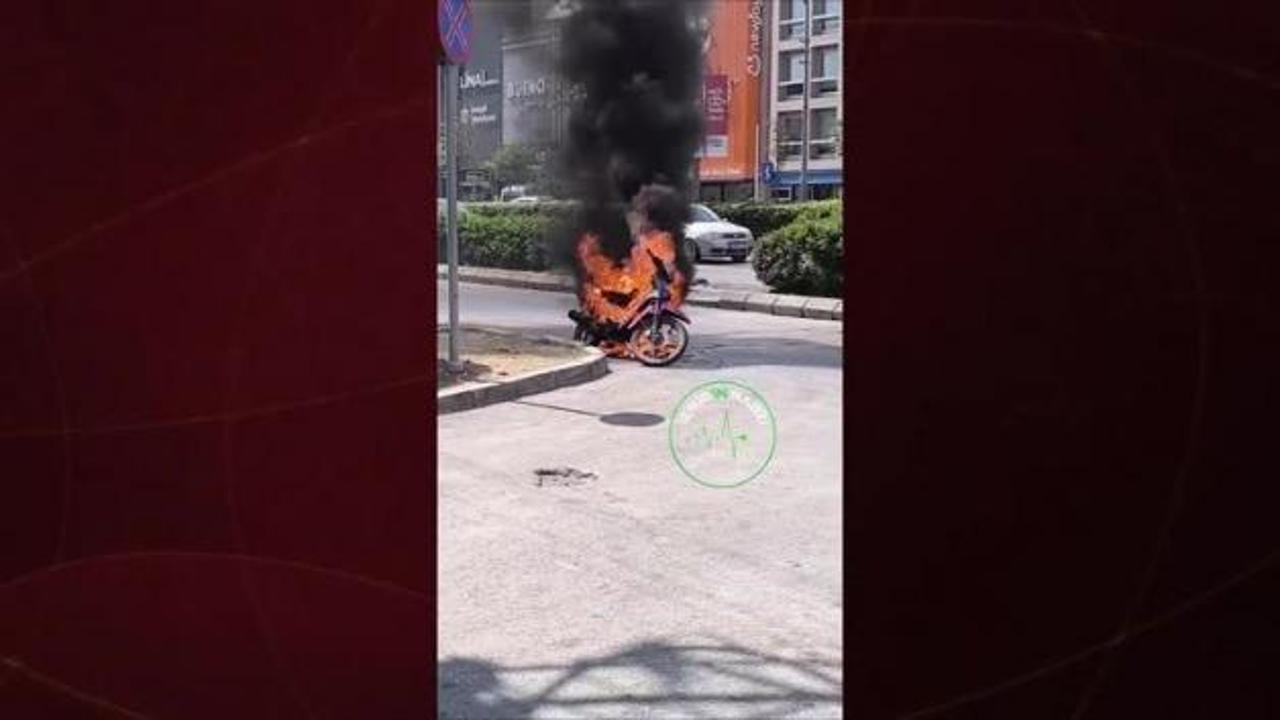 İzmir’de trafik cezası siniri motosikleti ateşe verdi