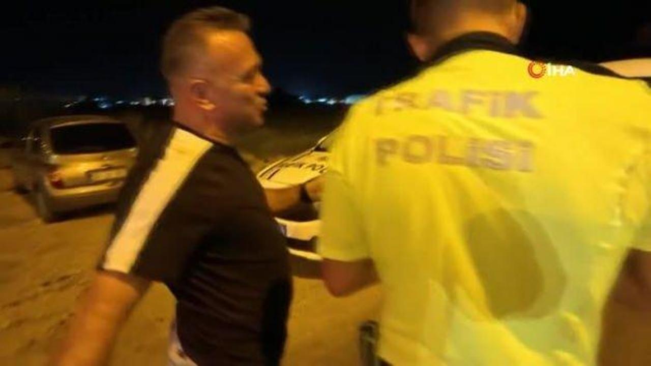 Cezaevinden izinli çıkan şahıs alkollü şekilde araç kullanırken yakalanınca polise beddua etti...