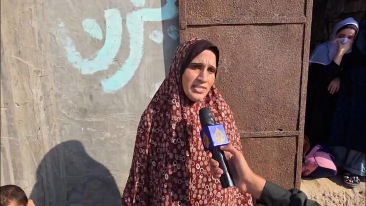 El Cezire ekibi Gazzeli anneyle röportaj yaparken bomba yağdı! Can pazarı kamerada