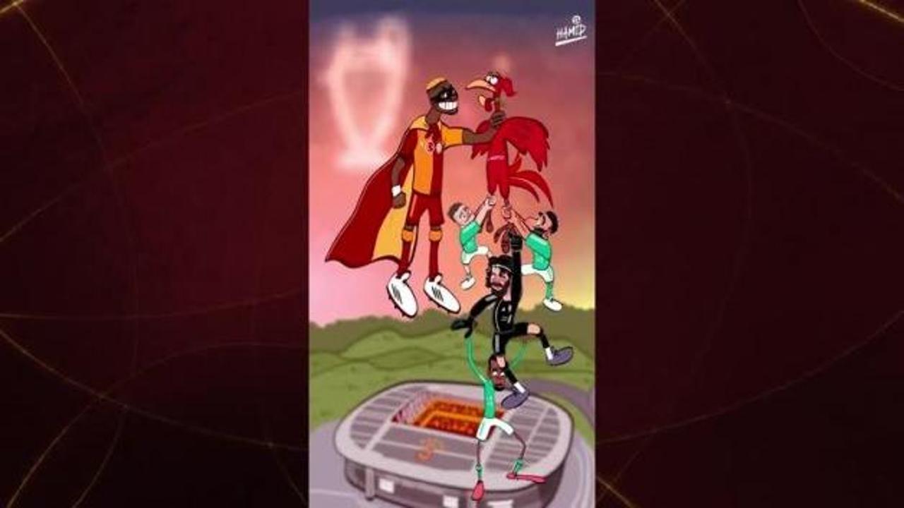 Sosyal medyada paylaşılan bir animasyonla Lİverpool taraftarını kızdırdı Galatasaraylıları güldürdü