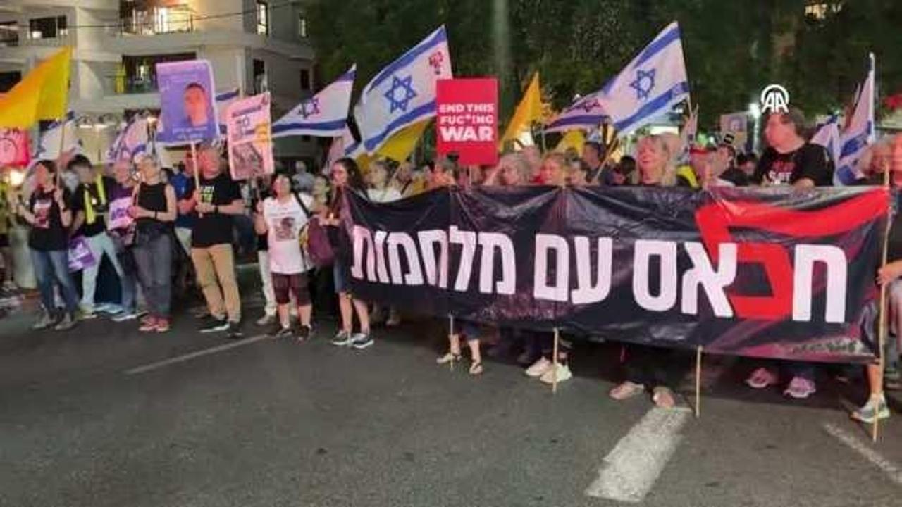 İsrail'de savaş karşıtı gösteri düzenlendi