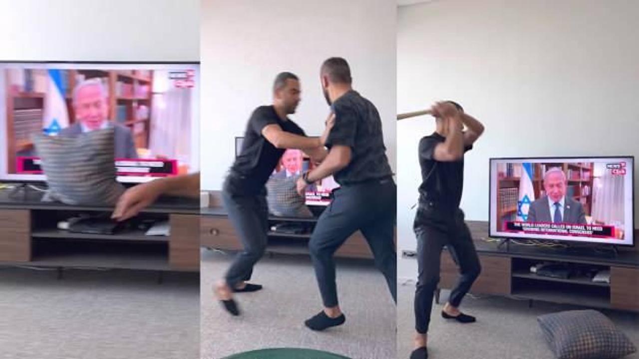 Netanyahu çıldırttı! Televizyonu paramparça etti