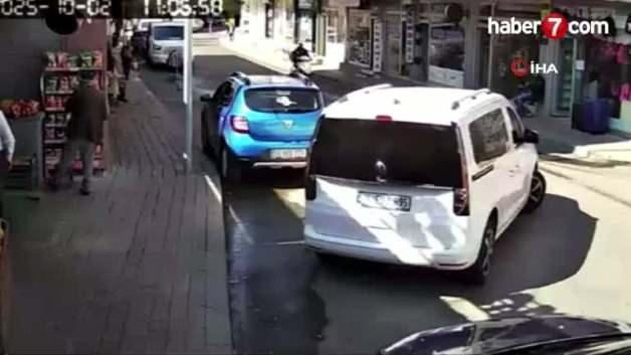 Motosiklet kazası kamerada