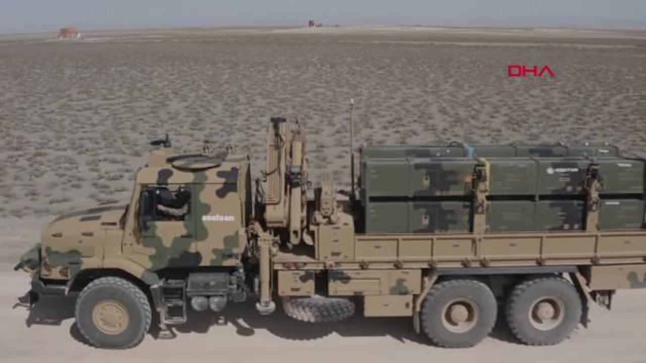 Orta menzilli 'Hisar-0' 12'den vurdu! Müthiş anlar kamerada...