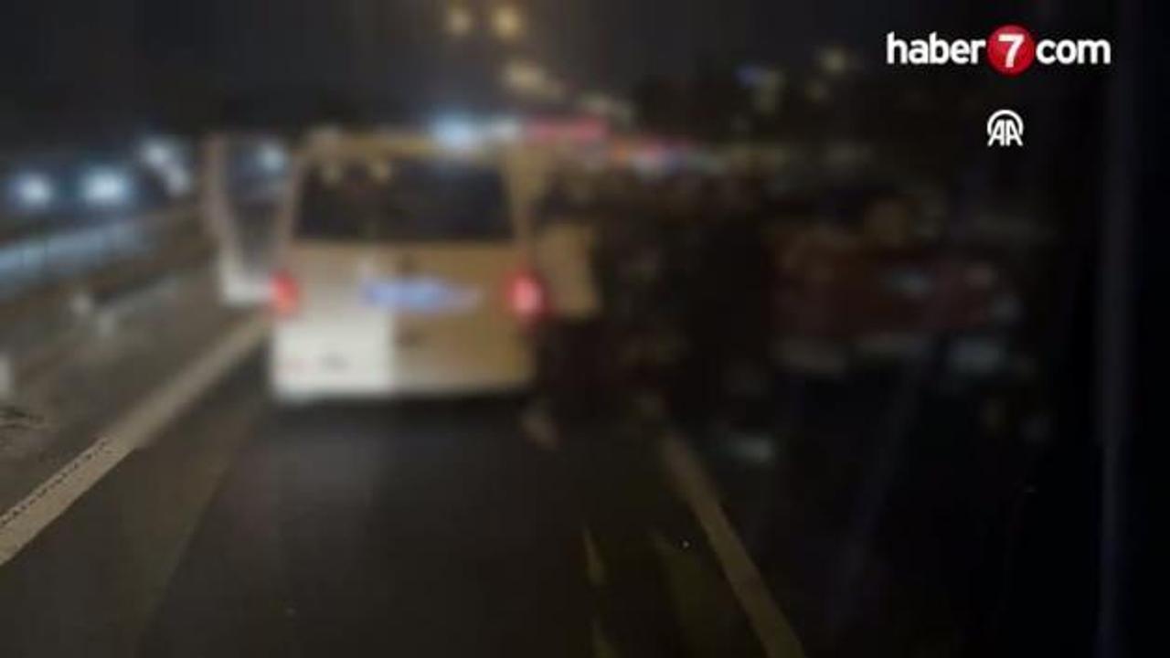 İstanbul'da elektrikli testereli ve sopalı kavga kamerada