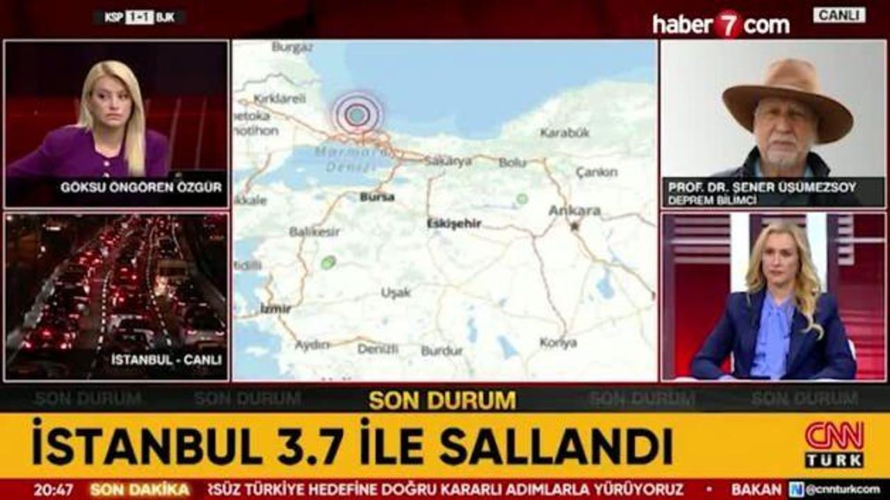 İstanbul'da hissedilen deprem sonrası Prof. Dr. Şener Üşümezsoy'dan 'Karadeniz' açıklaması