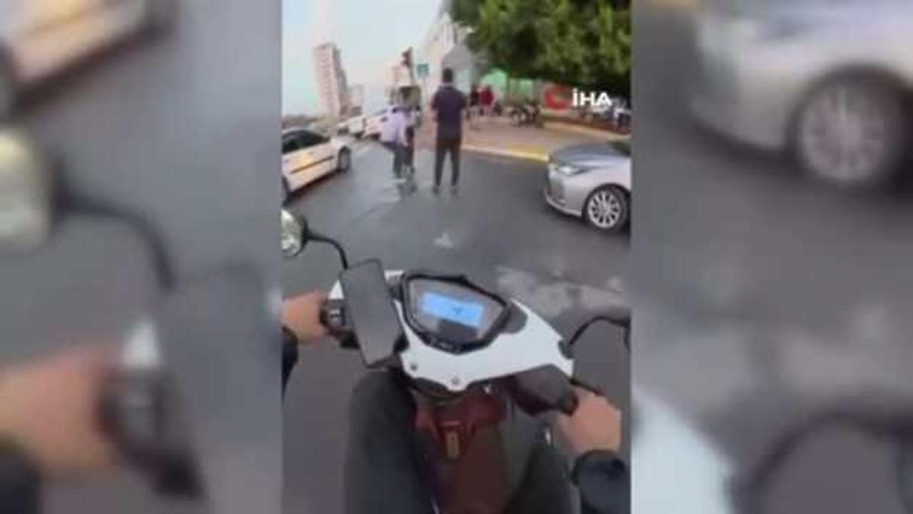 Sokakta ağızlıksız gezdirilen 'Rottweiler' cinsi köpek dehşet saçtı