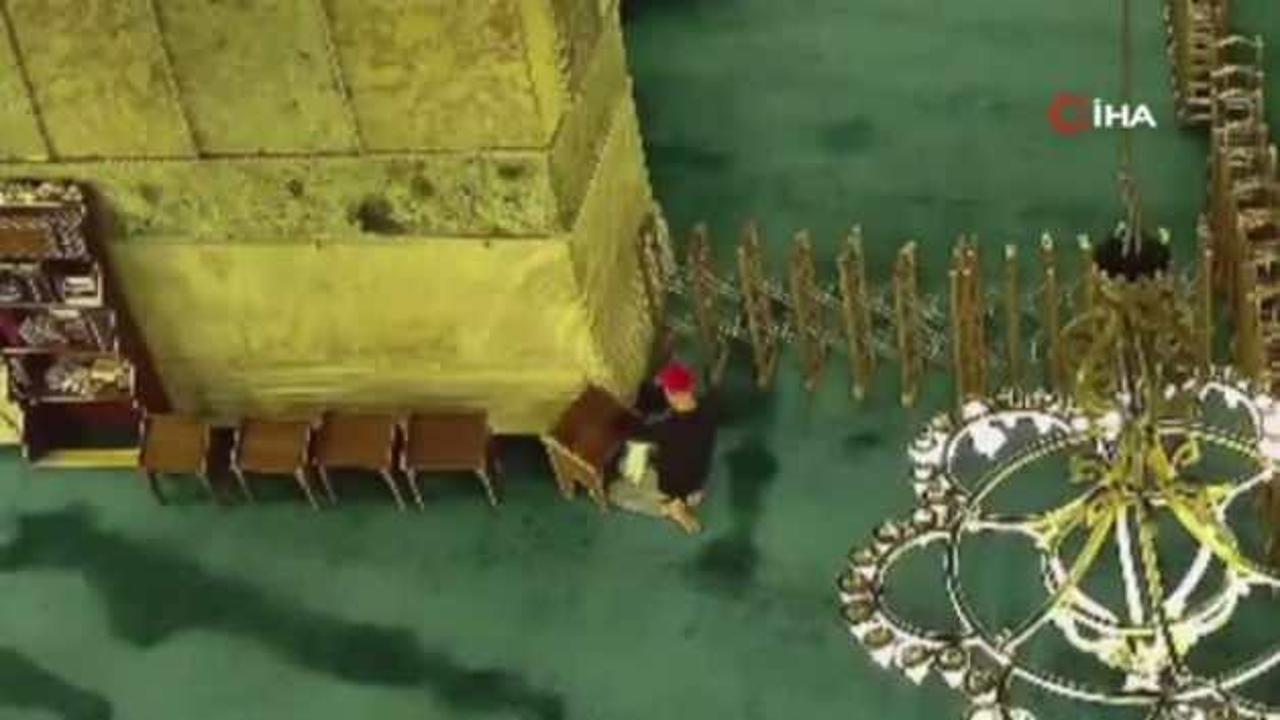 Ayasofya Camii'nde yangın çıkarmaya çalışan şüpheli için kritik talep