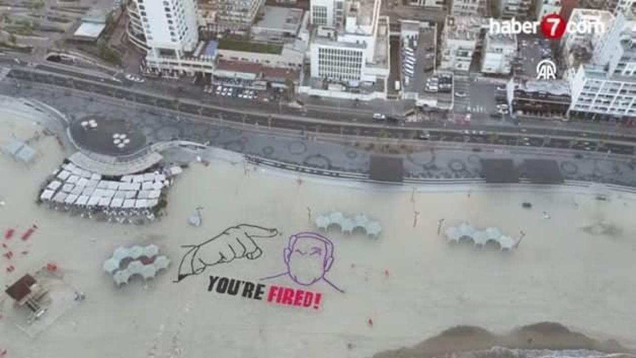 Tel Aviv’deki aktivistler, İsrail Başbakanı Netanyahu'yu protesto etti