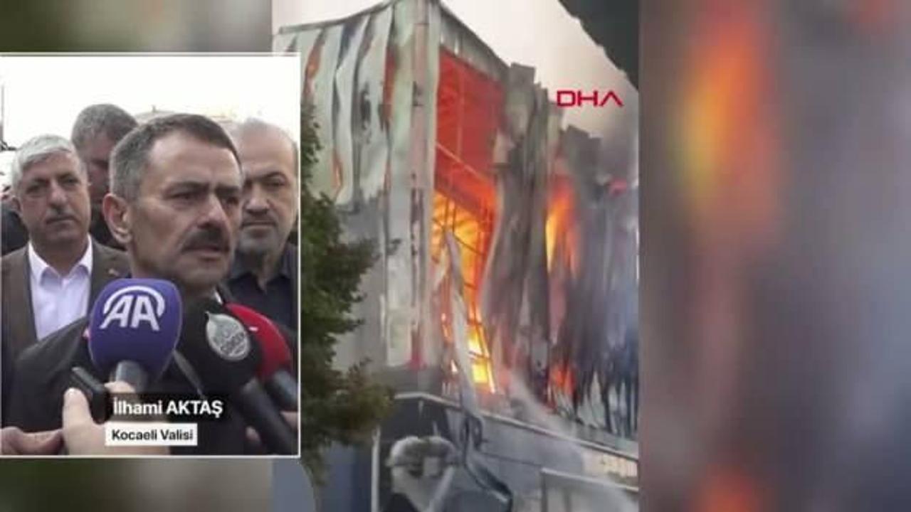 Parfüm deposunda korkunç yangın sonrası Kocaeli Valisi İlhami Aktaş açıklamalarda bulundu