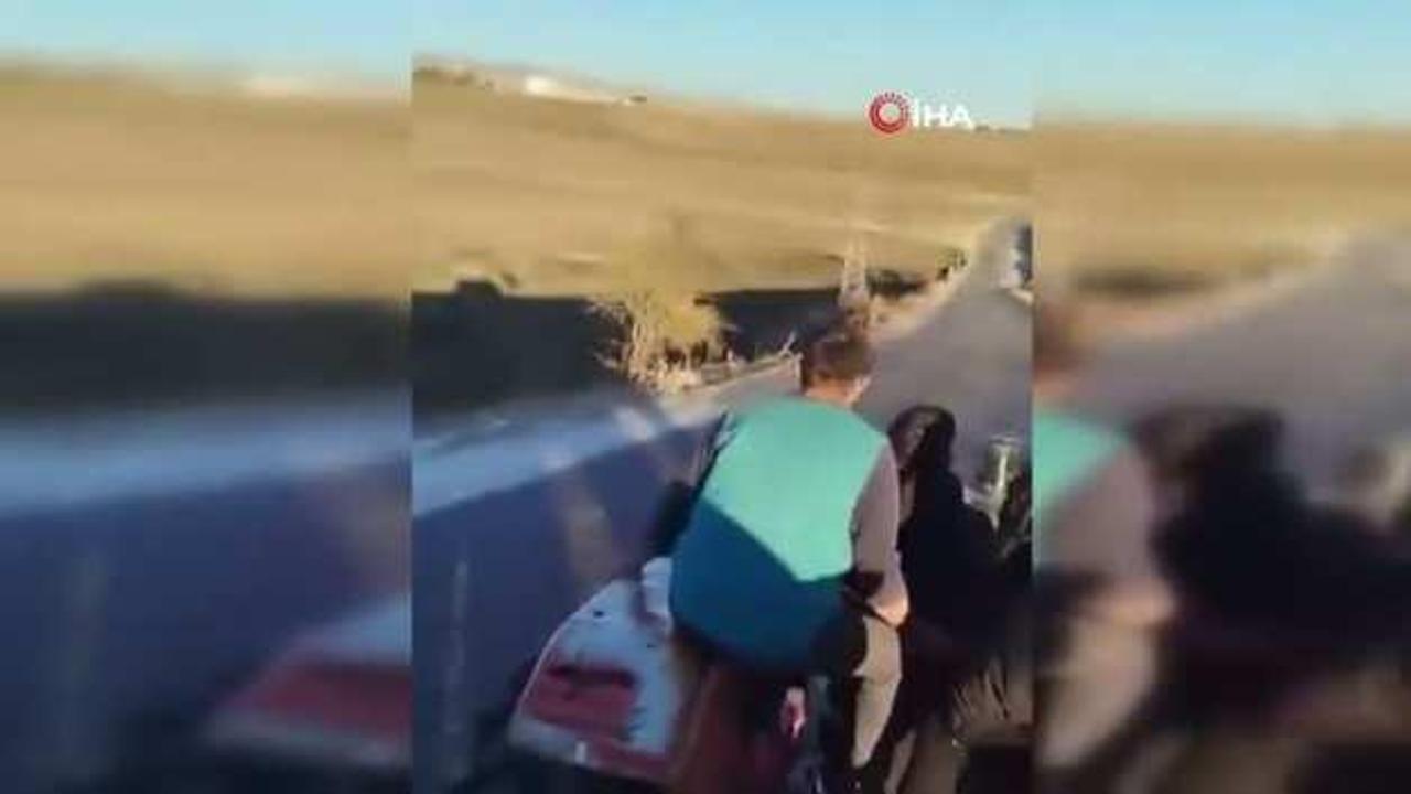 Yol videosu çekmek isteyen gençler kaza yaptı! O anlar sosyal medyada viral oldu