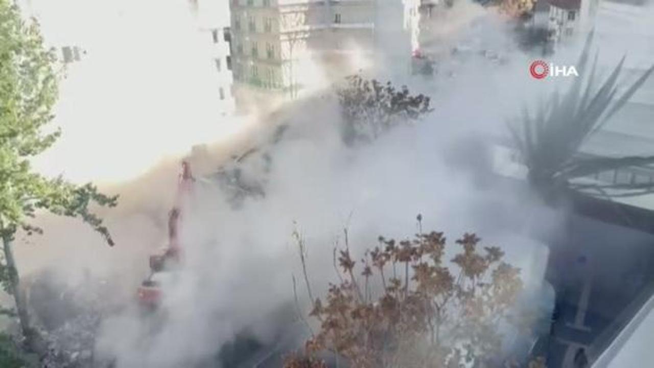 Ankara'da kontrollü yıkım sırasında bina çöktü