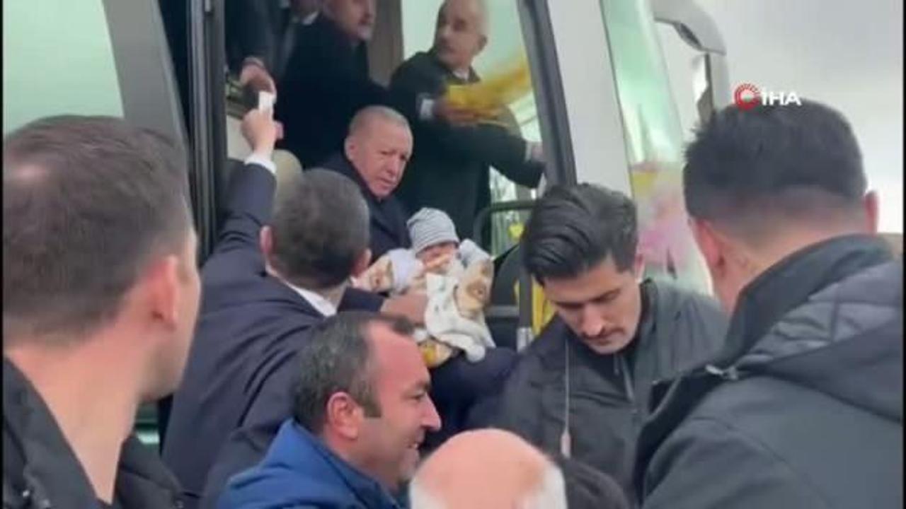 Cumhurbaşkanı Erdoğan, Adıyaman’da 4 aylık bebeği …