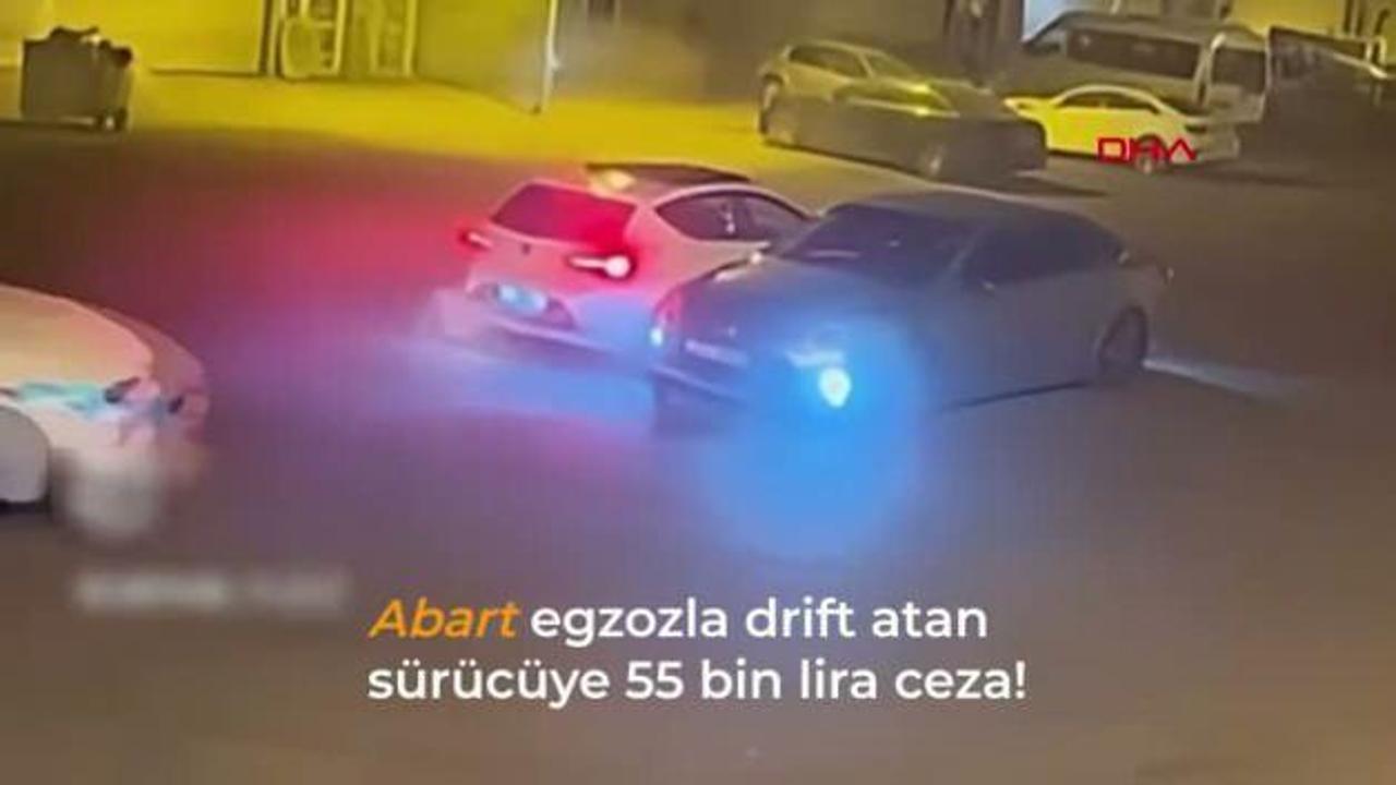 Abart egzozla drift atan magandaya rekor ceza!