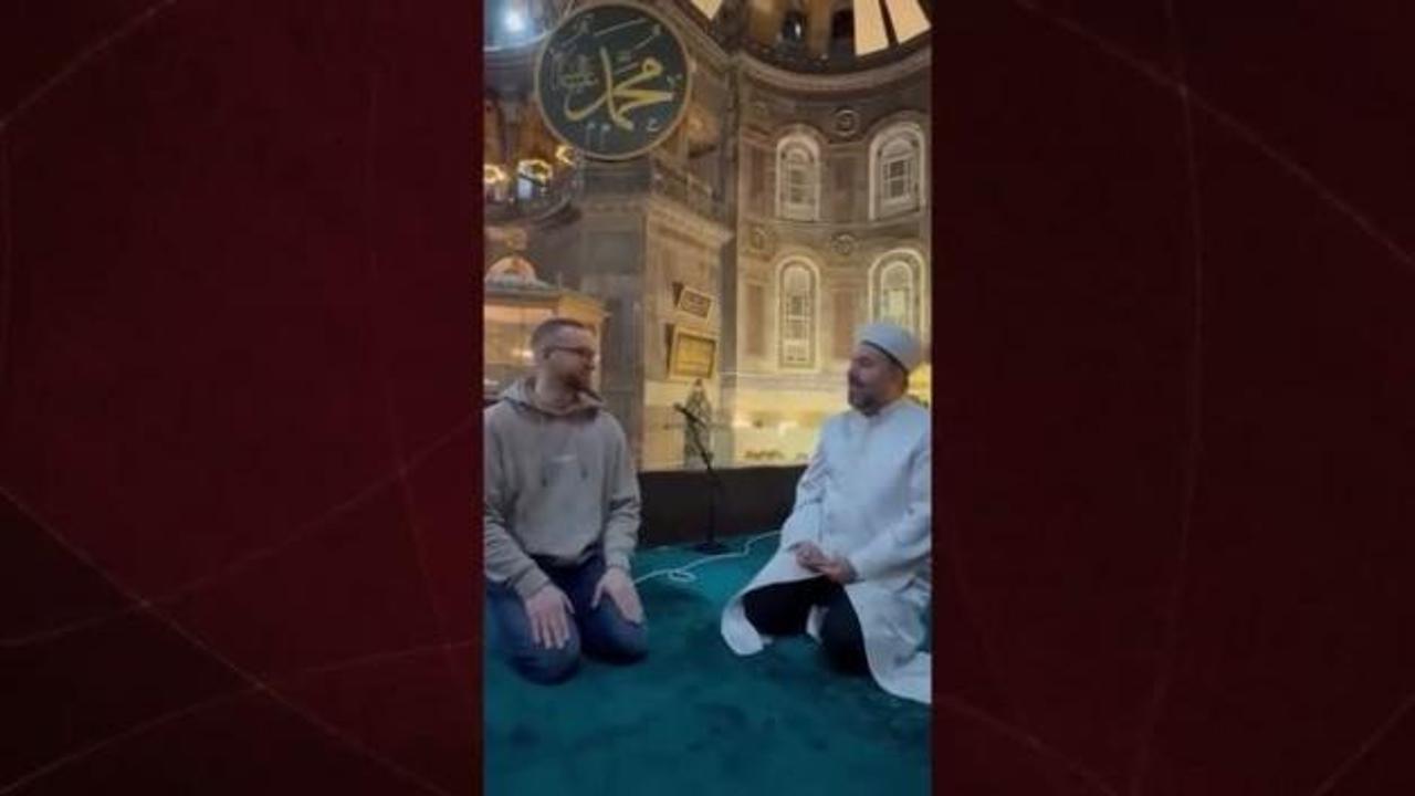 Alman vatandaşı Yven, Ayasofya Camii'den Müslüman oldu