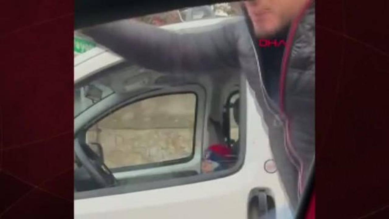 Ataşehir'de trafikte tartıştığı kadın sürücünün aracına saldırdı; şüpheli gözaltında