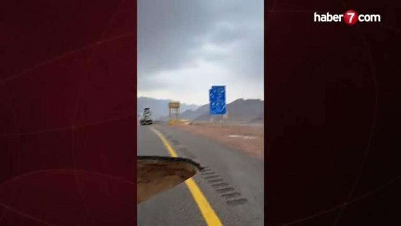 Suudi Arabistan'da oluşan dev obruk görenleri hayrete uğrattı!