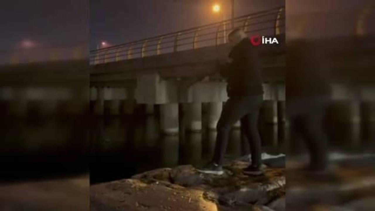 Büyükçekmece’de denize ateş edip "ses terapisi" yazıp paylaşan şahıs yakalandı