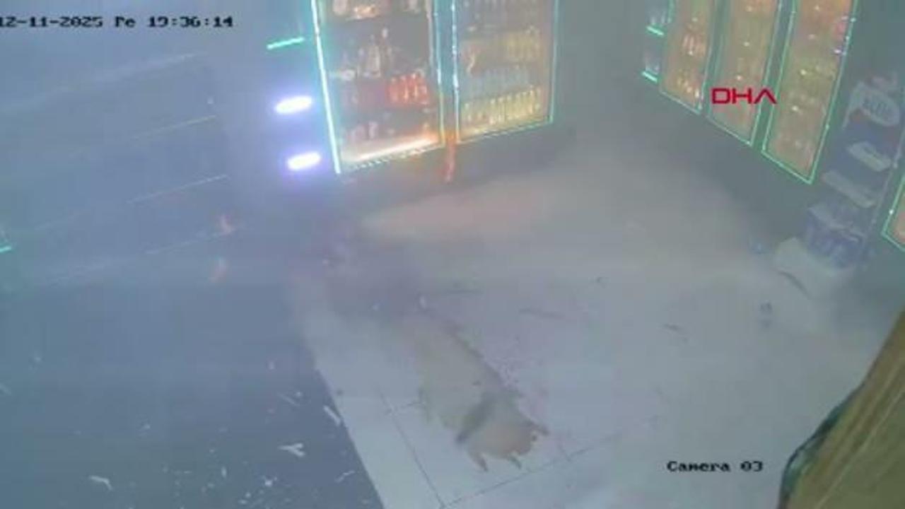 Diyarbakır'da markete el bombası atılma anı kamerada