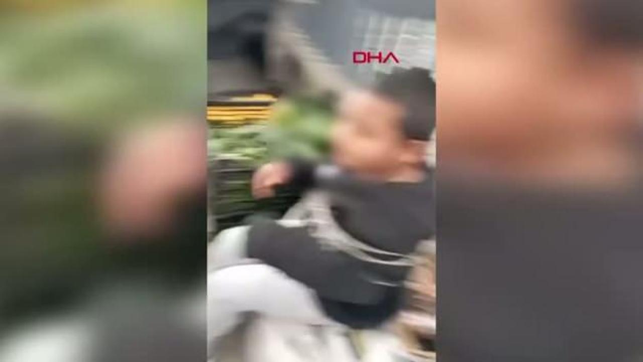 Pazarda eşofmanı çalınan esnaf çocuğu iple bağladı!