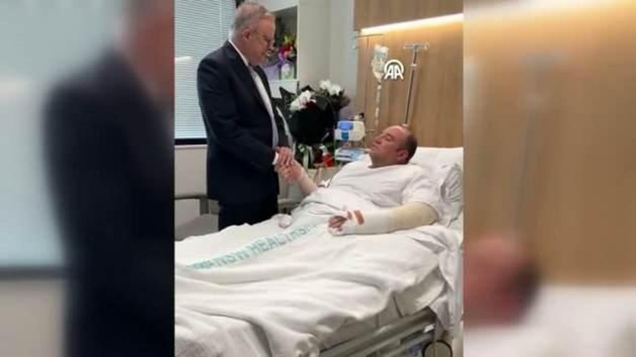 Avustralya Başbakanı  Albanese kahraman Ahmed'i hastanede ziyaret etti