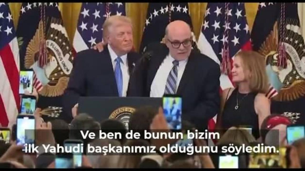 Fox News Sunucusu Levin, Trump'a sarılarak: İlk Yahudi Başkan" ilan etti
