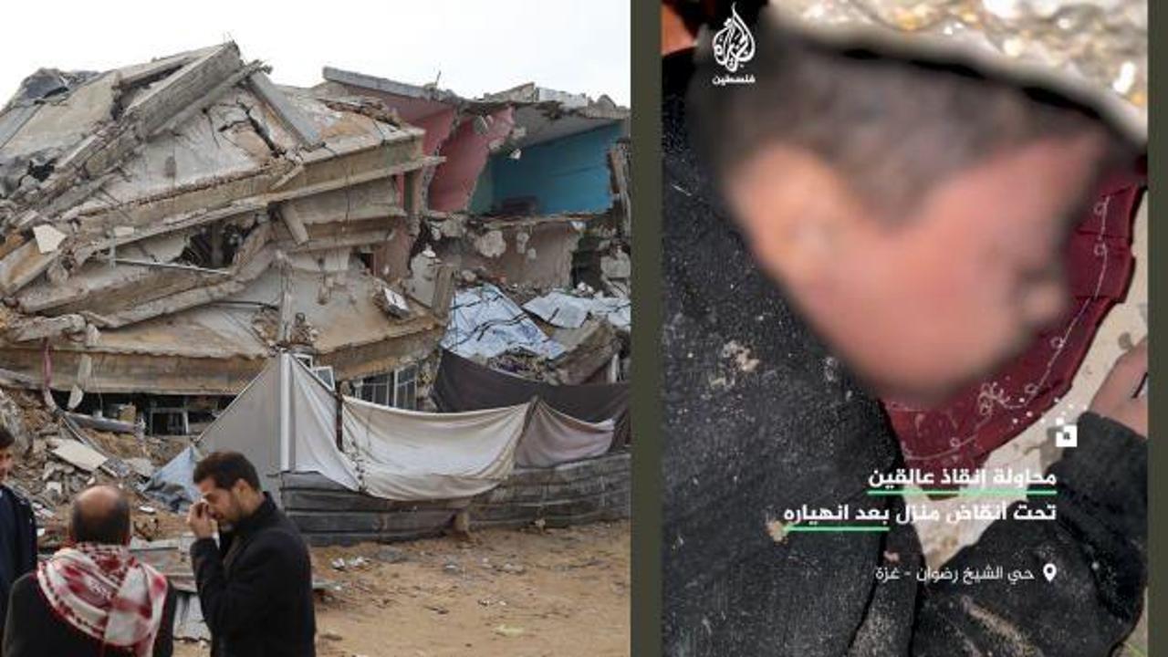 Gazze'de çöken 5 katlı binada can pazarı: Çok sayıda can kaybı var!