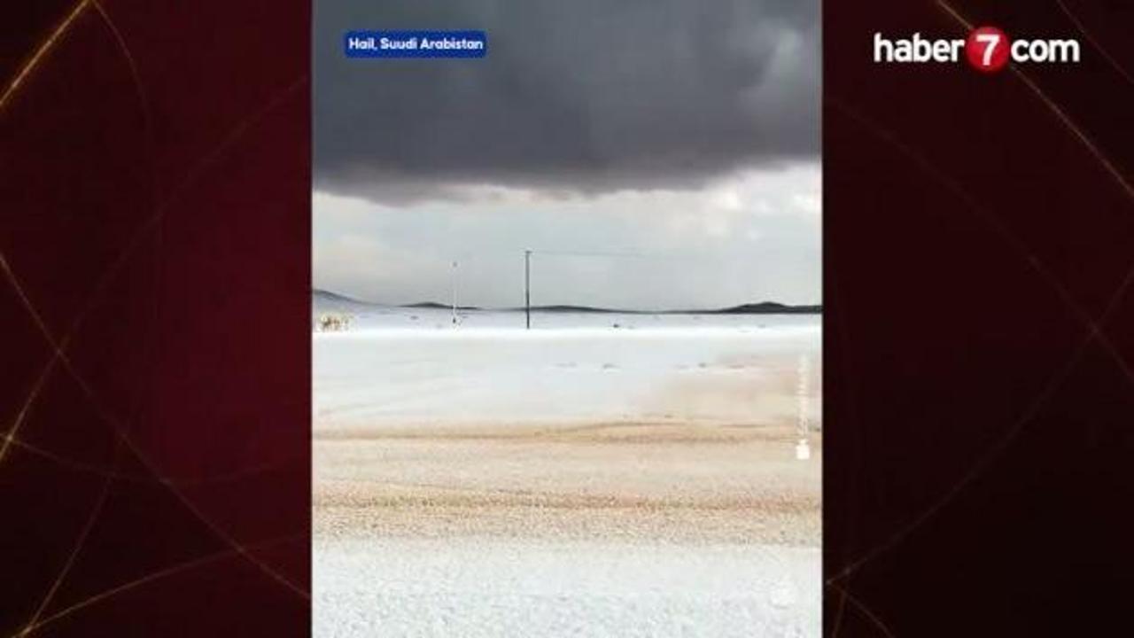 Suudi Arabistan’ın yüksek kesimlerinde yılın ilk karı yağdı