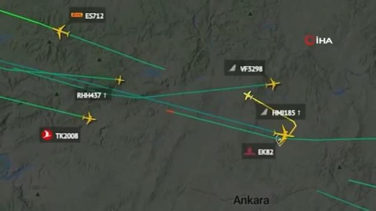 Ankara’da düşen uçağın radar görüntüleri ortaya çı…