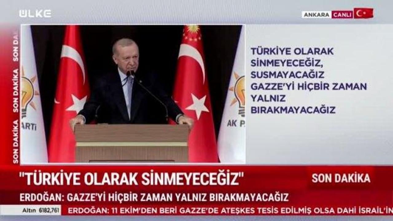 Cumhurbaşkanı Erdoğan'dan Netenyahu'ya "teneke tıngırtısı" göndermesi