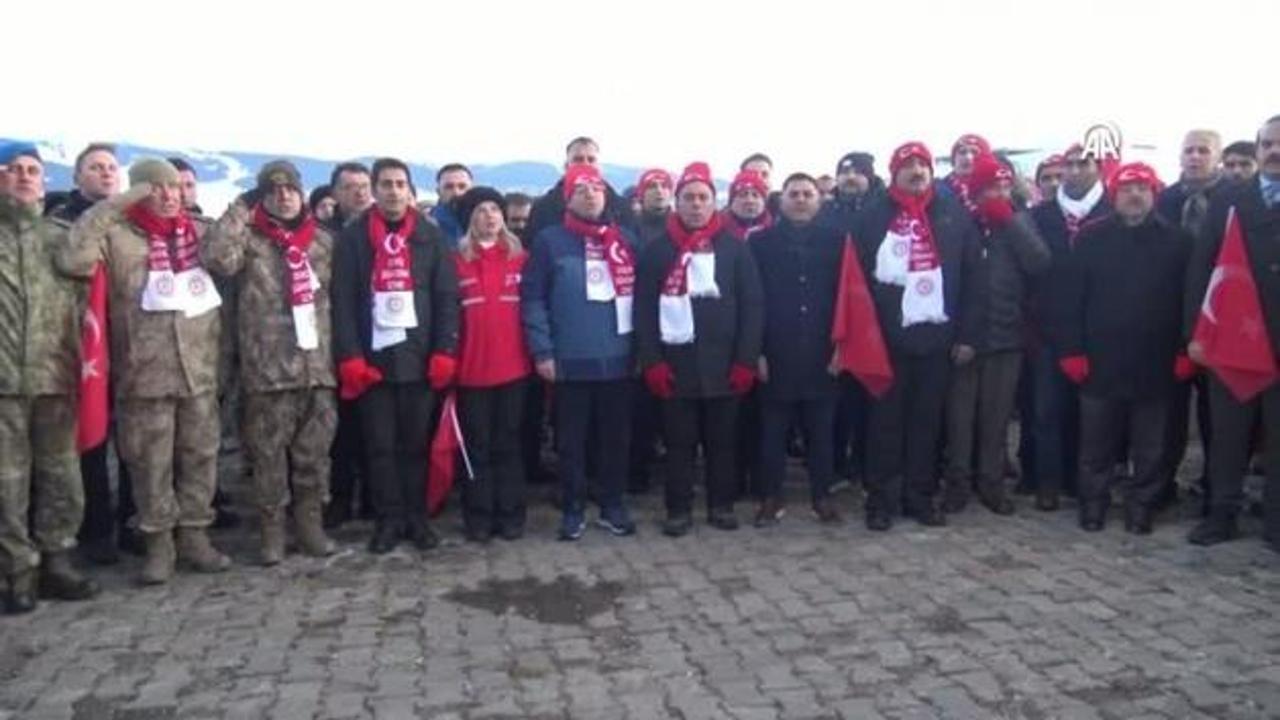 "Sarıkamış şehitleri" için temsili nöbet tutuldu