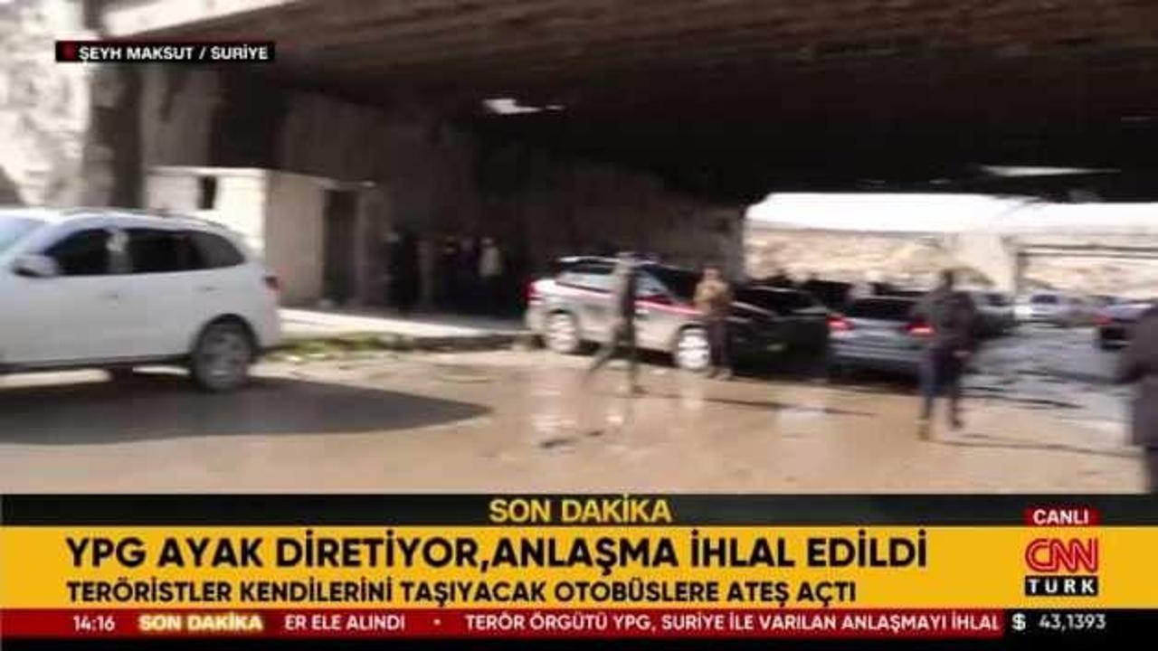 YPG'li teröristler teslim olanları taşıyacak otobüslere ateş açtı