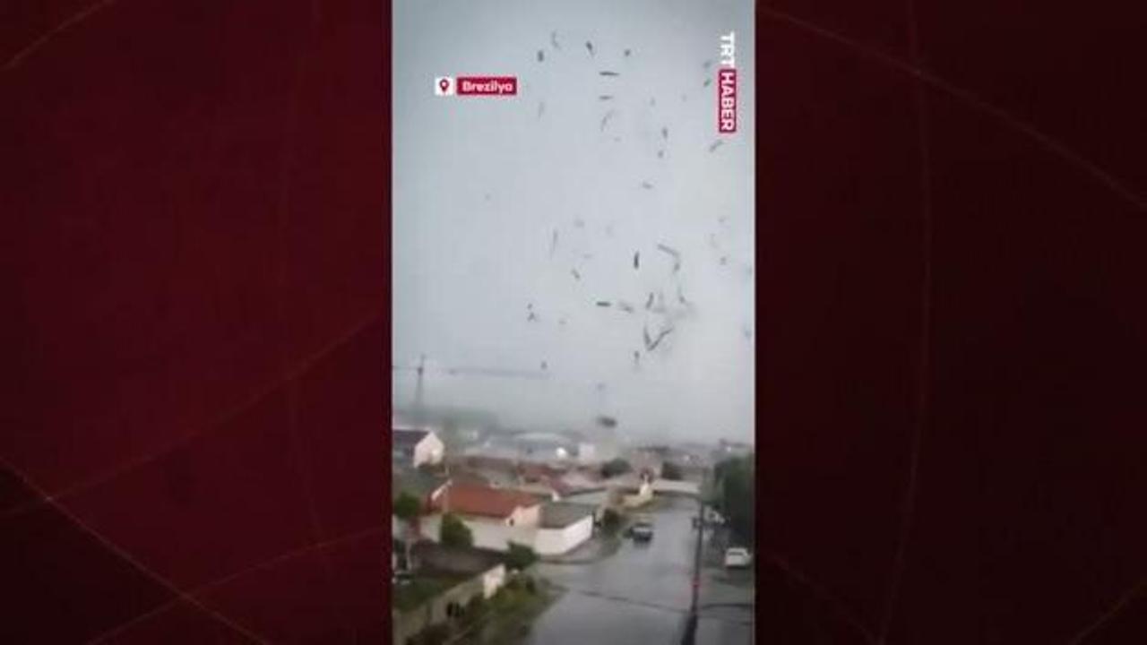 Brezilya'da kasırga dehşeti! Etkili olan kasırga ortalığı karıştırdı