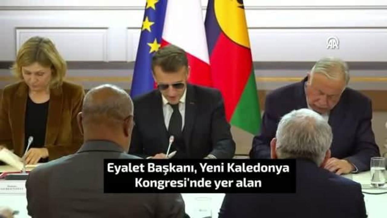 Macron'un toplantıya güneş gözlüğüyle katılması dikkat çekti: ''Beni böyle idare edin''