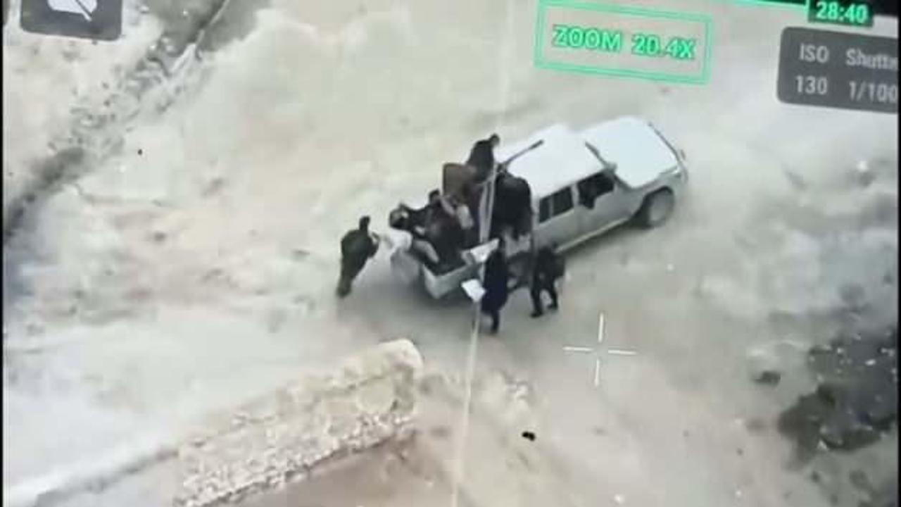 Suriye'deki teröristlerin kaçış görüntüleri