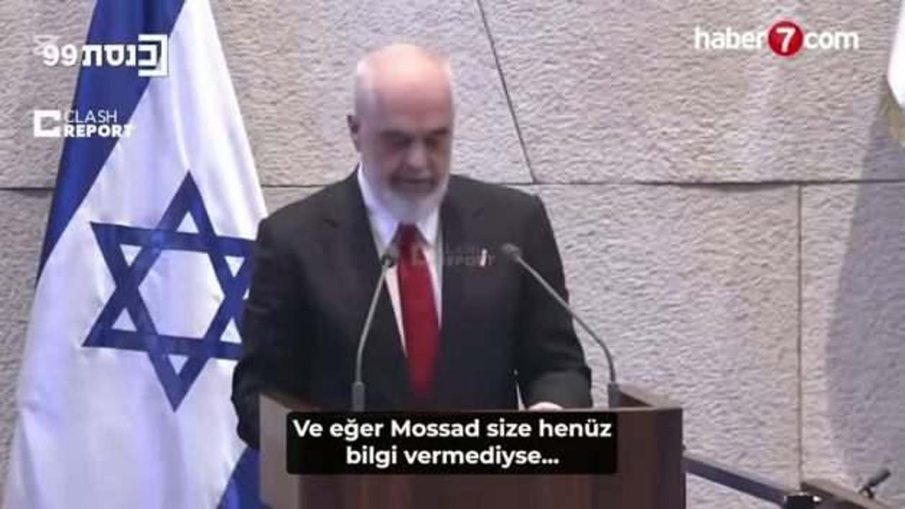 Edi Rama'dan İsrail Meclisi'nde skandal sözler! Katili övdü, Gazze için skandal öneride bulundu