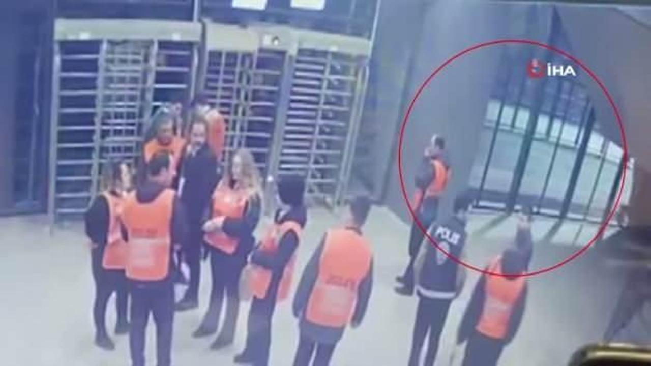 Kocaelispor-Beşiktaş maçında taraftarın tribünden düştüğü anlar kamerada