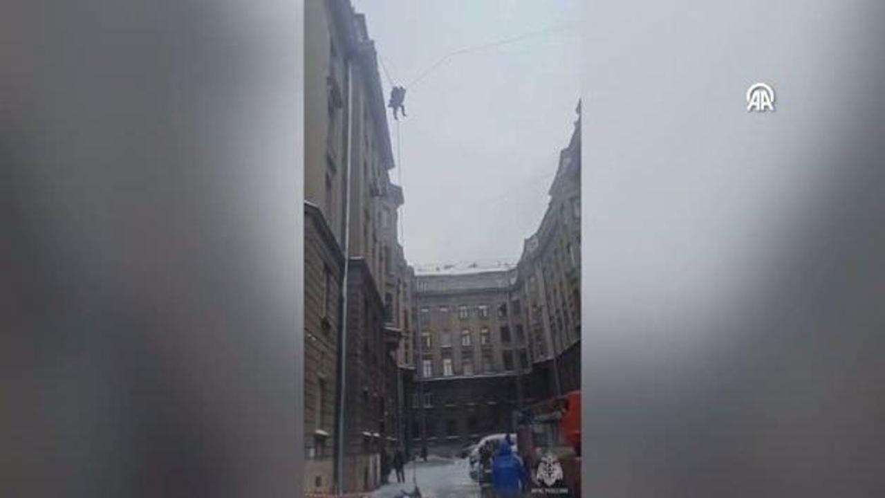 Rusya’da mucize kurtuluş kamerada!