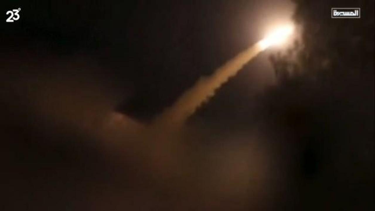 İran, İsraile'e onlarca füze yolladı! O anlar böyle kaydedildi