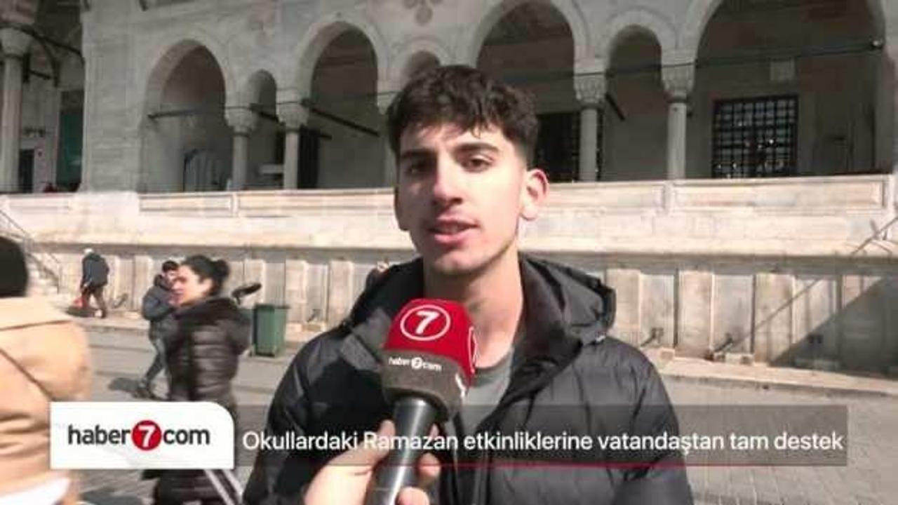 Okullardaki Ramazan etkinliklerine vatandaştan des…