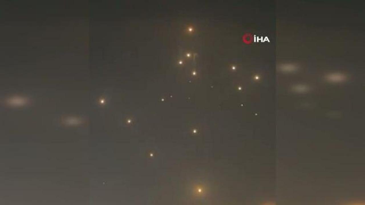 Dubai'ye füze saldırısının engellendiği anlar